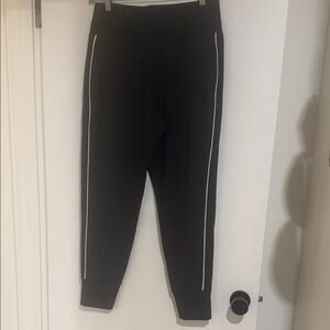 Athleta Black Black with White Stripe Jogger